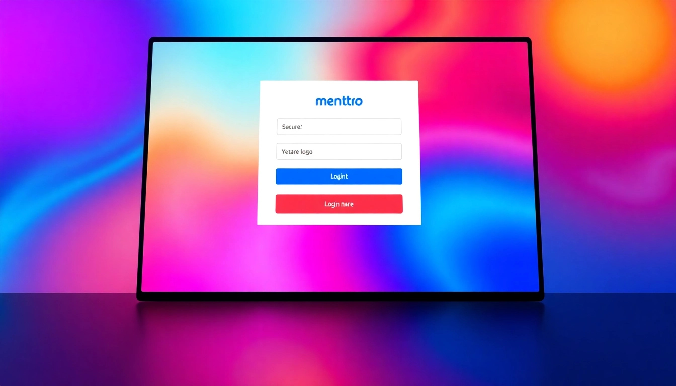 Secure mentoto login screen with a user-friendly interface and trusted security features for easy access