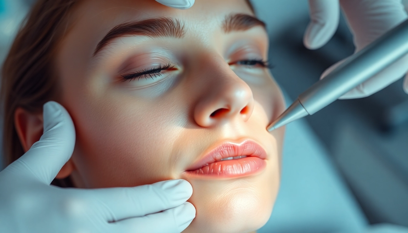 Experienced Fadenlifting Zürich specialist performing a gentle facial procedure for natural rejuvenation.