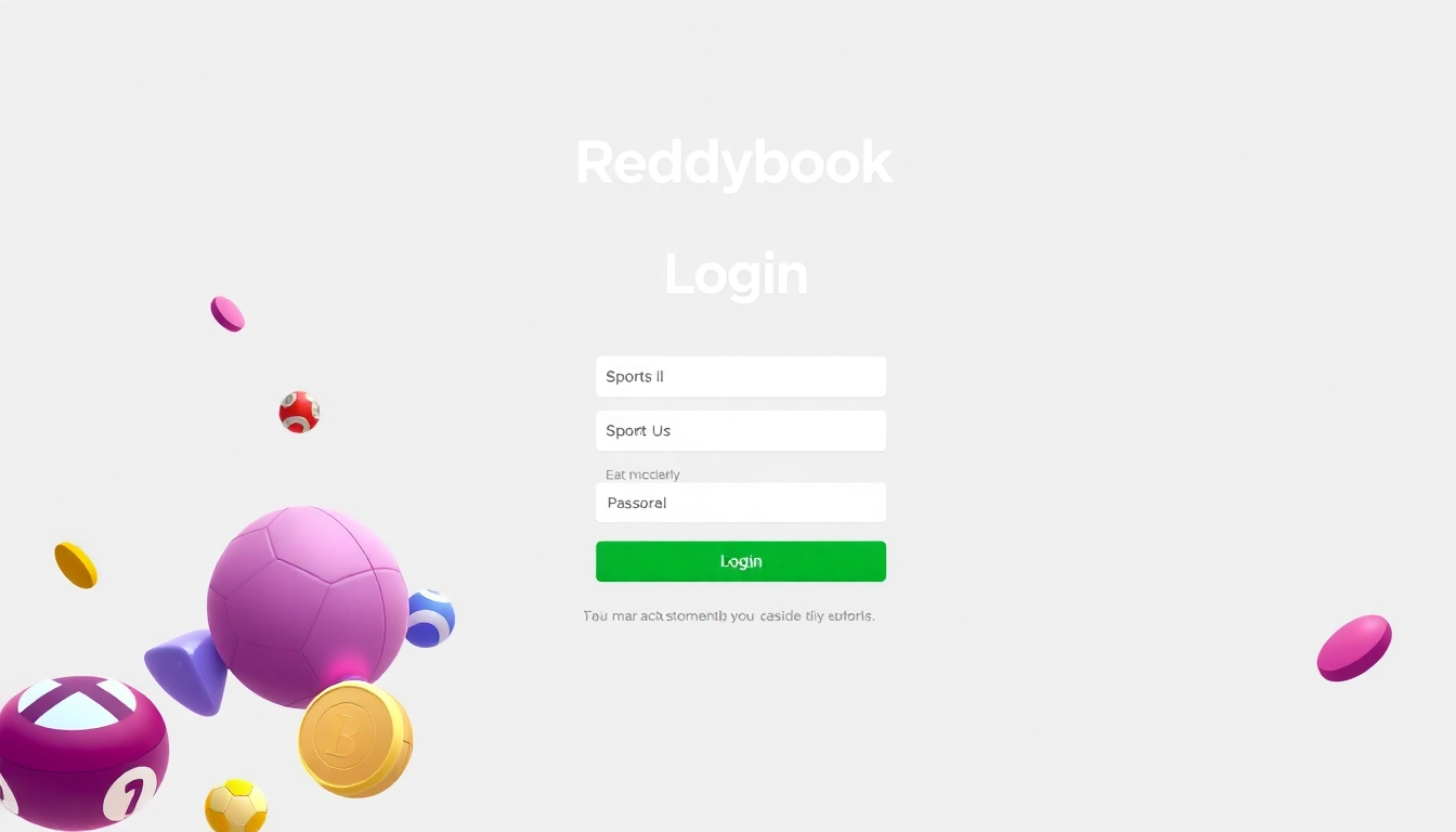 Clear visual of Reddybook Login page showing secure login form with sports betting and casino themes for easy access to betting platform features.