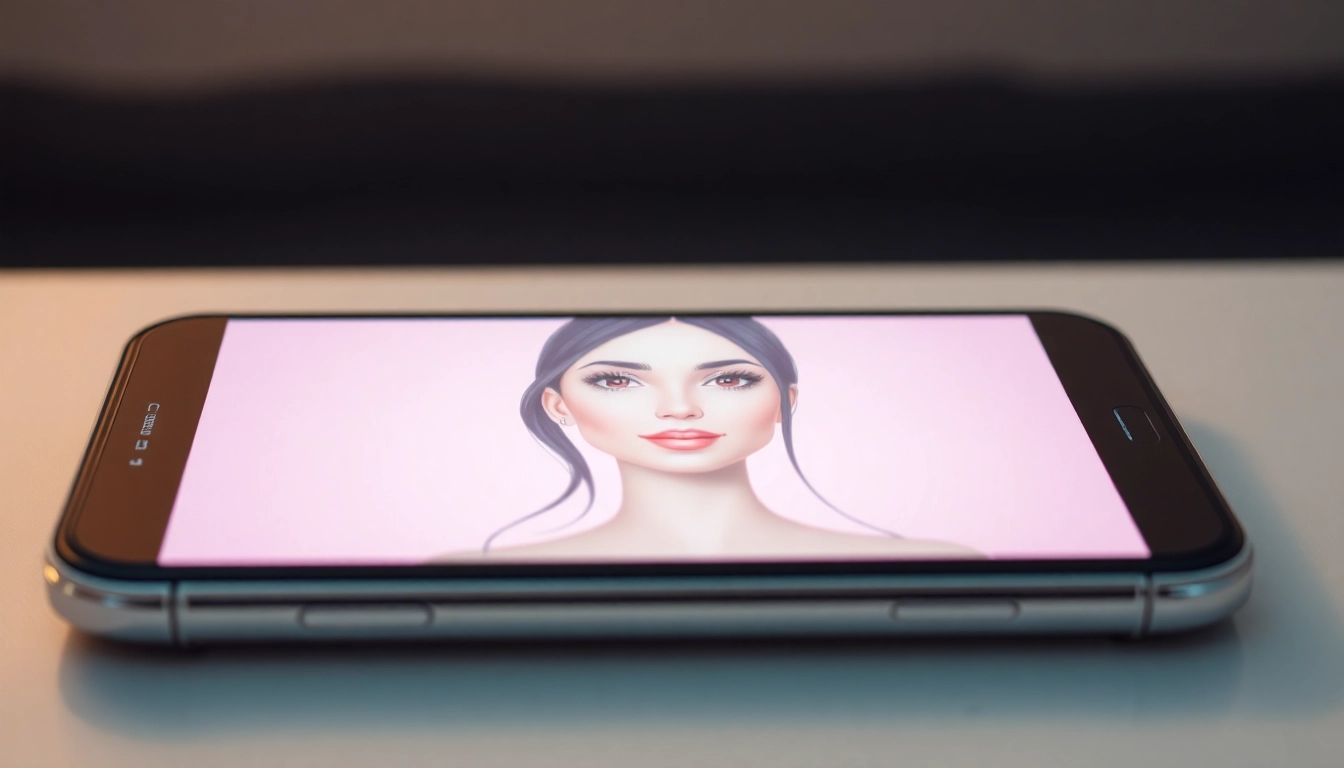AI girlfriend engaging in a personalized chat on a smartphone screen, offering emotional connection and companionship.