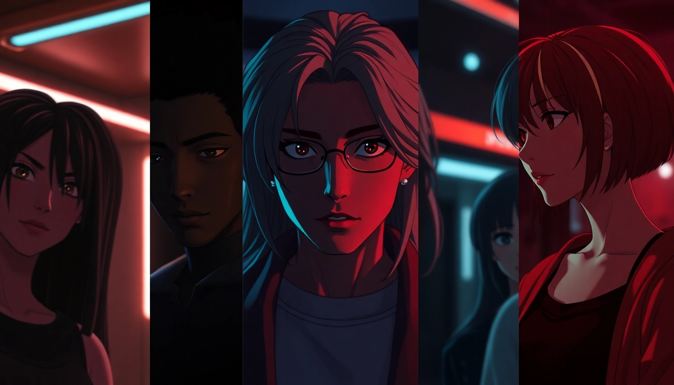 Dynamic NSFW AI Generator scene: hyperreal portrait in neon-lit cinema style.