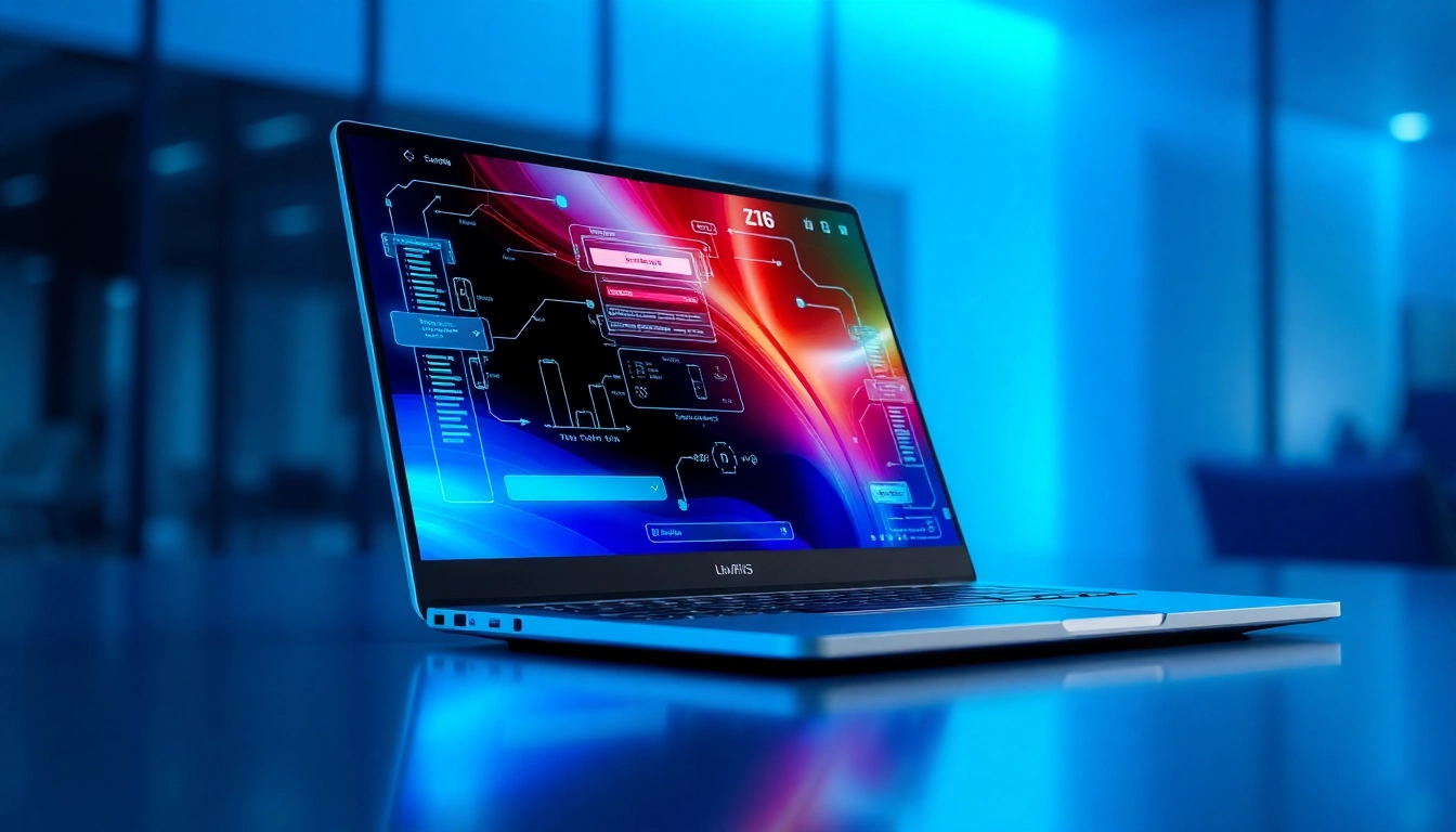 High-performance Z16 laptop showcasing sleek design and advanced features for tech enthusiasts