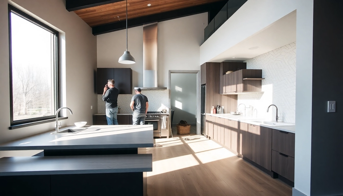 Skilled calgary home renovation contractors transforming a modern home with expert