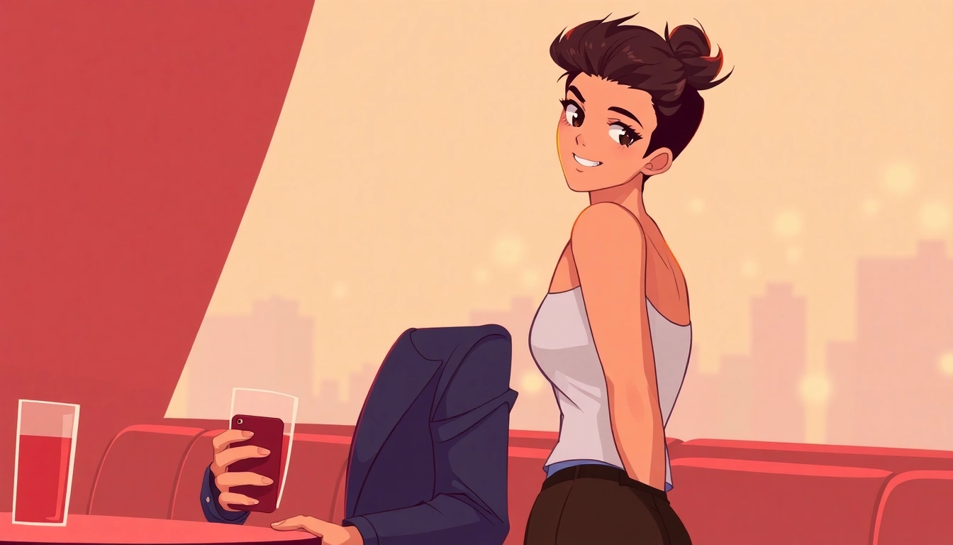Young adult woman looking confident while sending plans culs, emphasizing casual sexual
