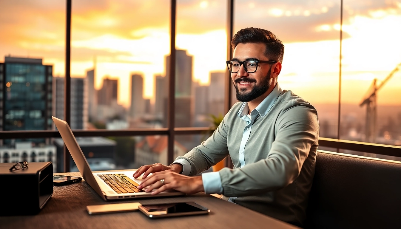 Skilled freelancer navigating freelance consulting jobs France remotely from a city apartment