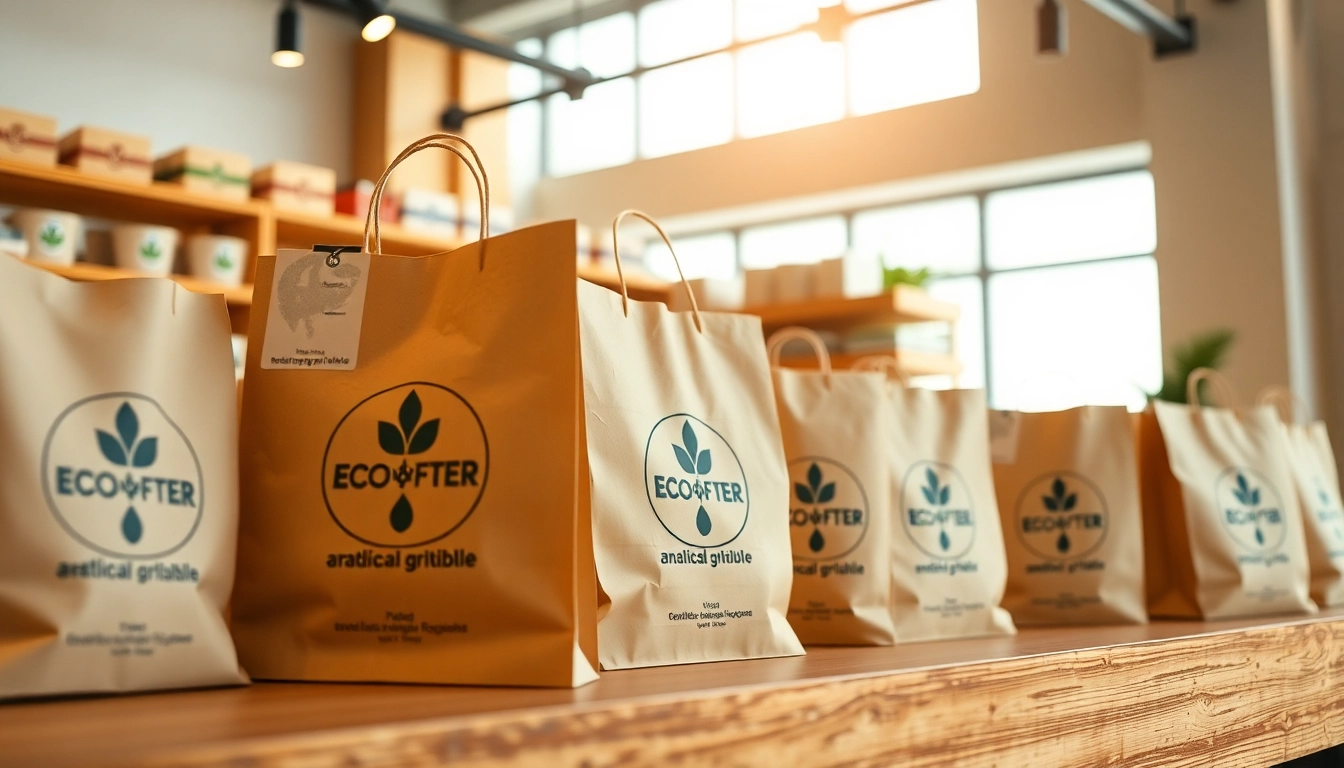 High-quality torba papierowa being filled at a production line, emphasizing eco-friendly