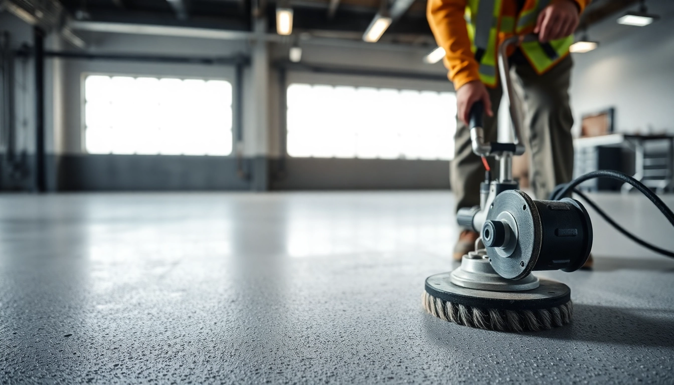 Professional team performs concrete grinding Birmingham with diamond tools for a durable