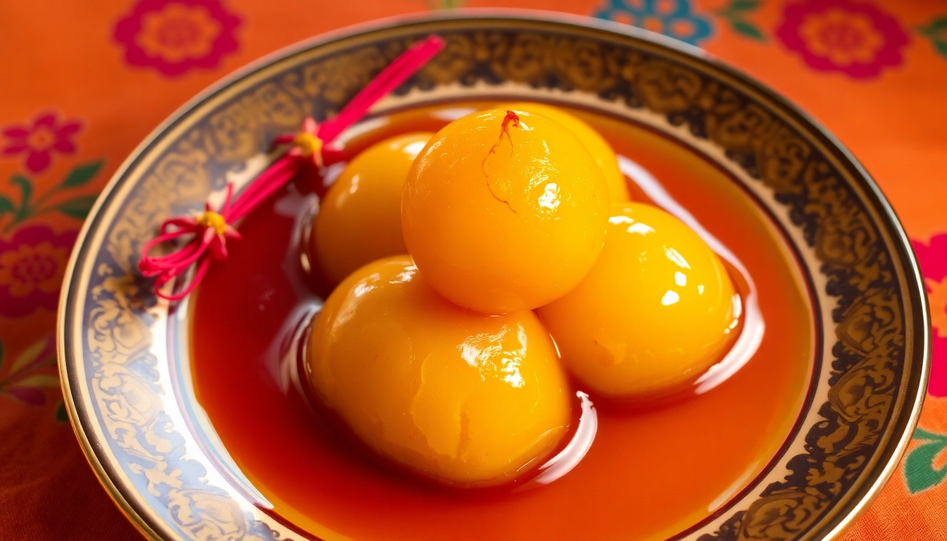 Delicious Ready to Eat Gulab Jamun with syrup served on a traditional plate, enticing dessert